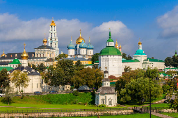 View of Trinity Lavra of St. Sergius in Sergiev Posad, Russia stock photo