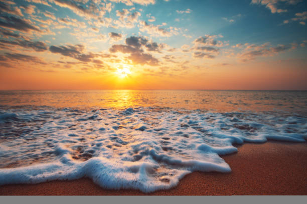 istock Beautiful cloudscape over the sea, sunrise shot 1191284856