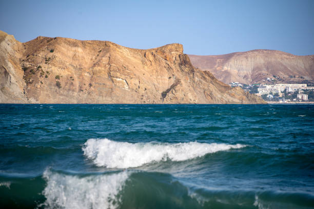 Mountains and Silent Bay near Koktebel and Feodosya, Crimea Mountains and Silent Bay near Koktebel and Feodosya, Crimea feodosiya stock pictures, royalty-free photos & images