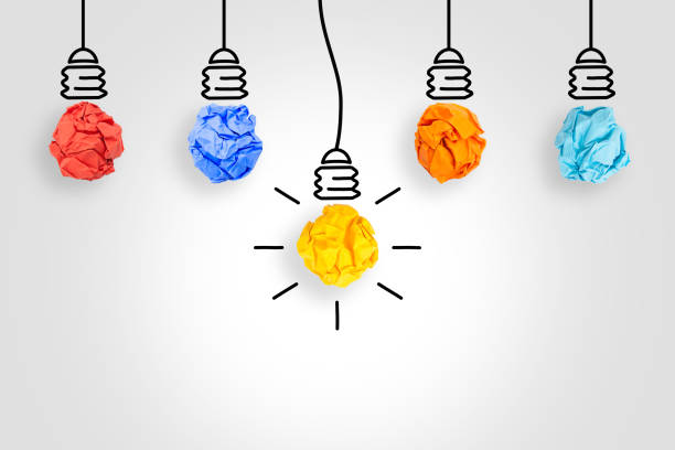 istock Creative Idea Concepts Light Bulb Crumpled Paper on White Background 1191285217