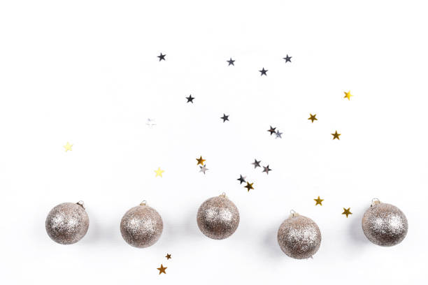 istock Festive white background with Christmas decorations. 1191290796