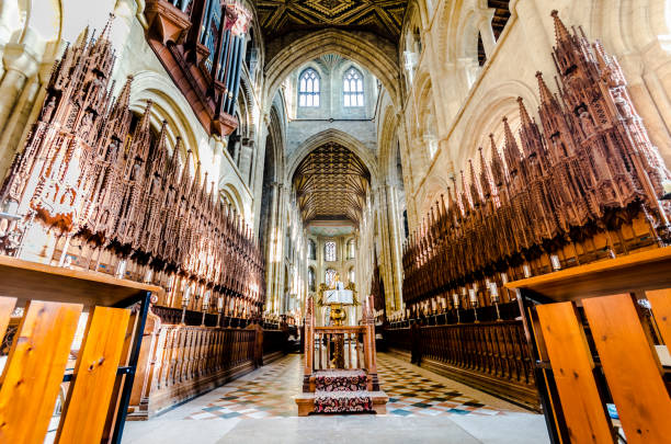 istock Peterborough Cathedral is a monastic cathedral located in Cambridgeshire, England. 1191290968