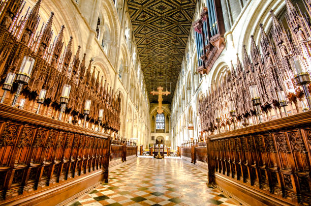 istock Peterborough Cathedral is a monastic cathedral located in Cambridgeshire, England. 1191290978