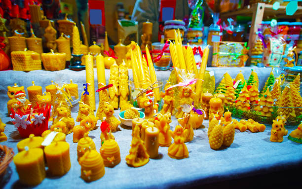 istock Stand with wooden toys Christmas tree decorations reflex 1191292686