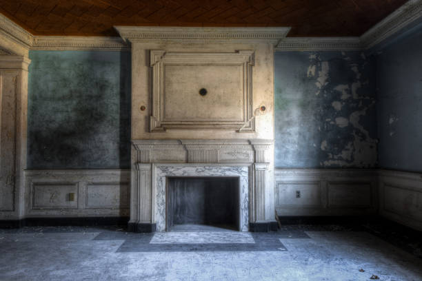 istock Fireplace in abandoned hsopital 1191300146