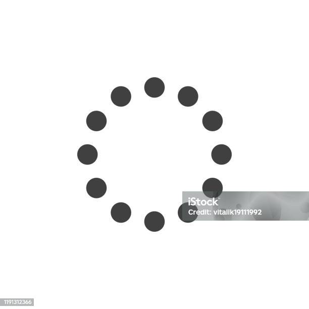 Loading Circle In Modern Style On White Background Flat Vector ...