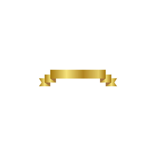 istock Ribbon or banner vector illustration. Flat vector ribbon banner isolated background. Ribbon silver colored. 1191312810