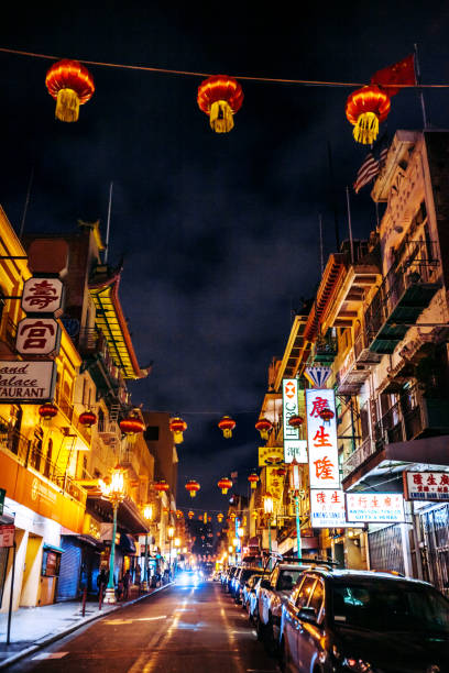 san francisco chinatown - chinatown san francisco chinatown san francisco county cityscape stock-fotos und bilder