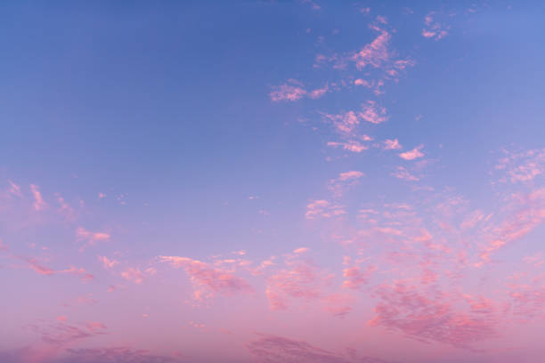 The rosy clouds at sunrise