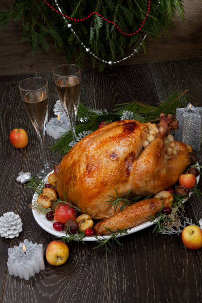 istock Roasted Christmas Turkey with Grab Apples 1191319500