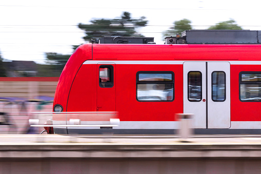 High speed train at the station