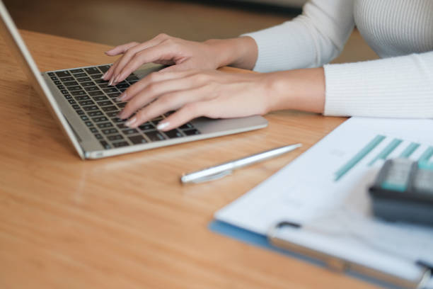 istock businesswoman freelancer working with computer. startup woman analyzing financial performance. student studying doing assignment 1191321149