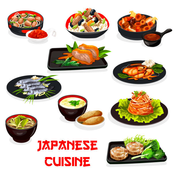 istock Japanese meat rice, miso soup, fish and vegetables 1191321751