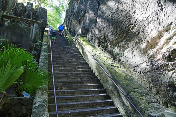 istock Tourists climbing Queen's Staircase 1191322680