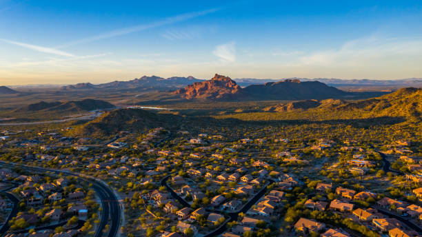 istock aerial sunset in the Desert. 1191349897