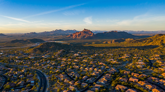 An aerial view of East Mesa Arizona.