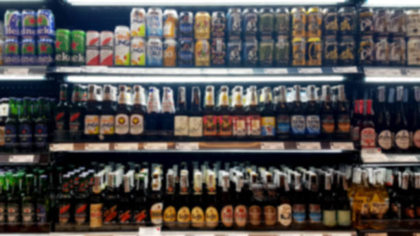 istock Supermarket shelf defocus background 1191354118