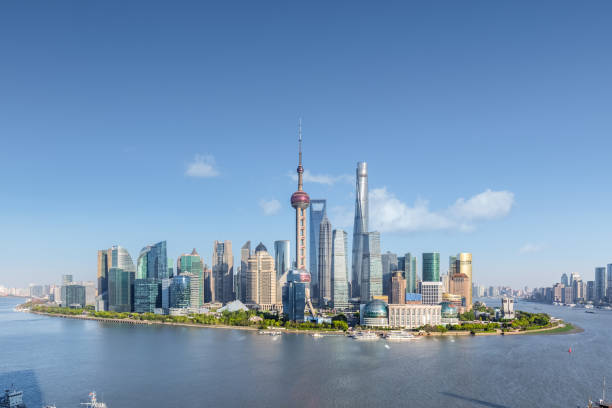 istock shanghai skyline in sunny sky 1191360854