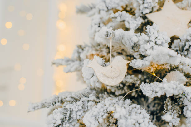 istock Christmas decorations on Christmas tree with lights 1191360977