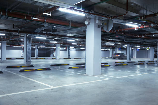 istock Horizontal image of underground parking lot 1191363650