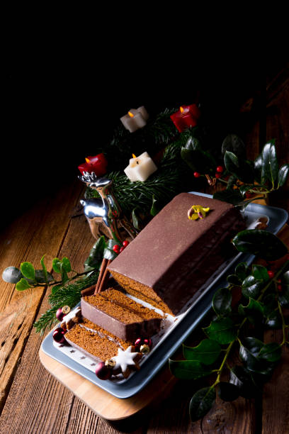 istock Tasty Chocolate gingerbread with  plum jam 1191364817