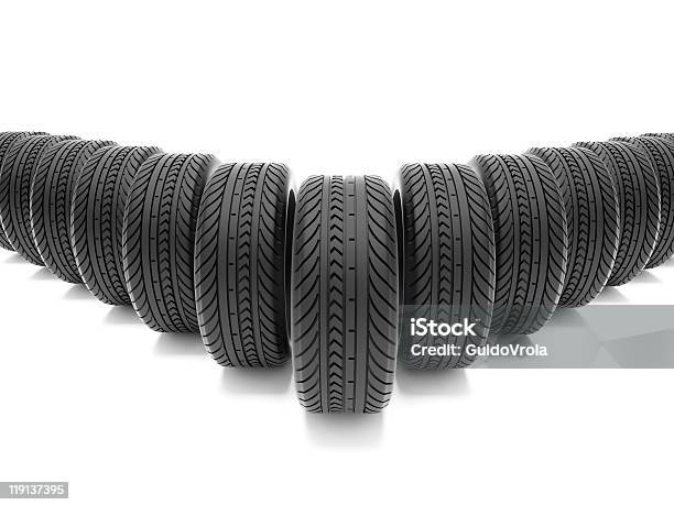 Deployed Tyres Stock Photo - Download Image Now - Arrow Symbol, Black Color, Car