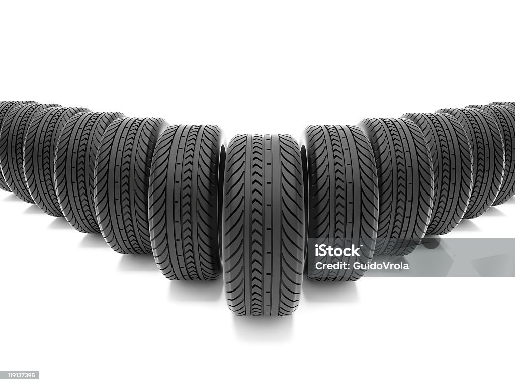 Implantadas pneus - Foto de stock de Borracha - Material royalty-free