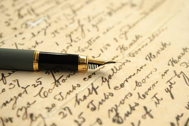 istock Fountain pen and old letter 119137713
