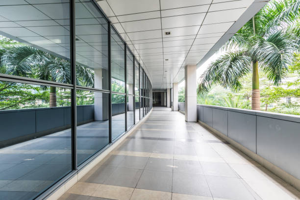 istock Office corridor without people outdoors 1191377679