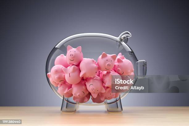 Big Savings Stock Photo - Download Image Now - Piggy Bank, Small, Savings