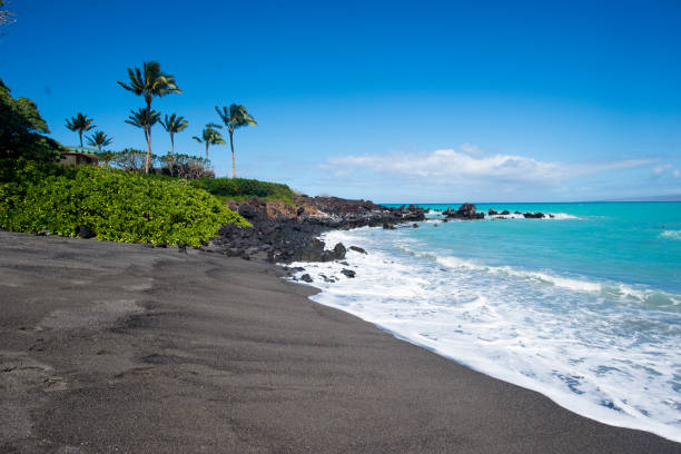 istock Black Sand Beach in Hawaii 1191381046