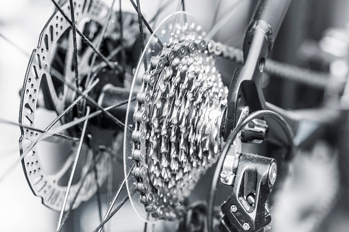 modern bicycle gear shift gears rear wheel