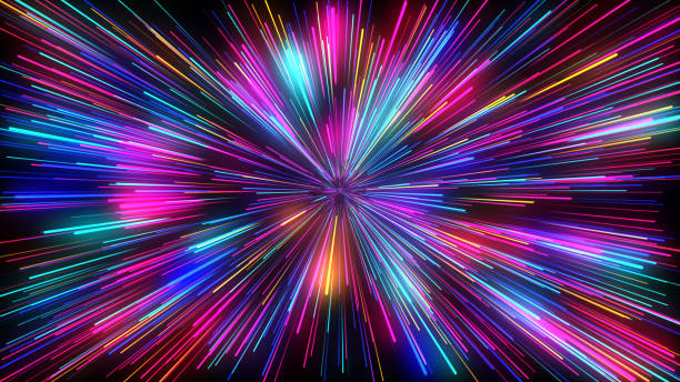 Abstract Neon Lights Background Neon Lights Particuler Background Animation disco lights stock pictures, royalty-free photos & images