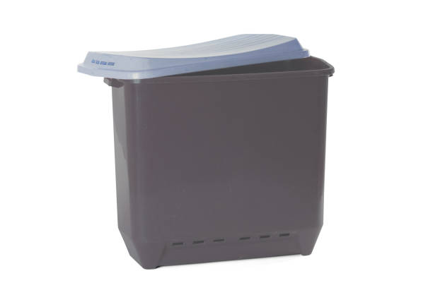 istock Old laundry basket isolated on a white background 1191386469