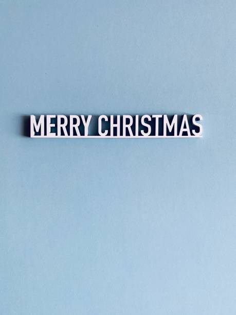 istock Merry christmas - text on blue background 1191388561