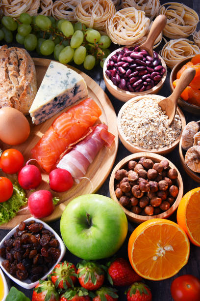 istock Assorted organic food products on the table 1191389298