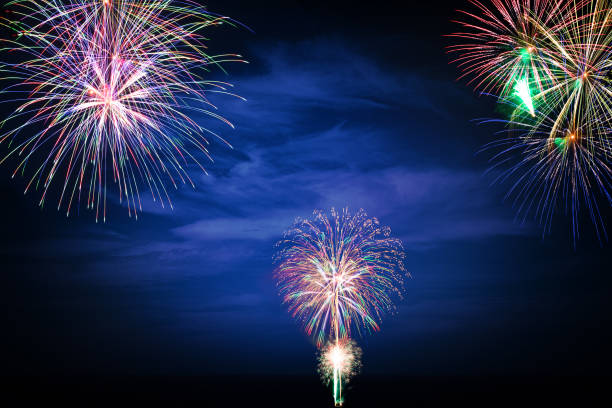istock colorful fireworks on beautiful sky 1191390822