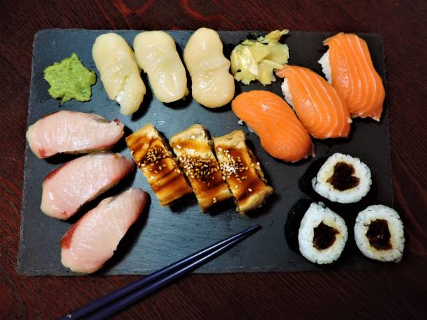 istock Eating sushi. Close-up. 1191390877