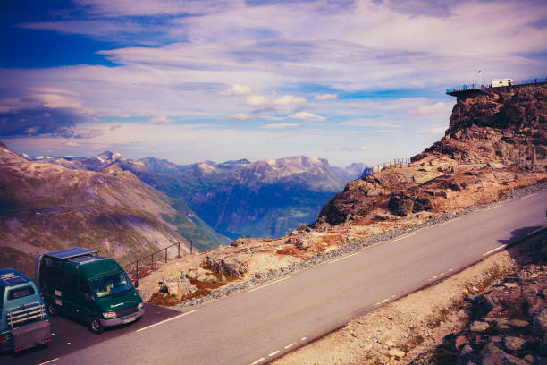 istock Mountains landscape with Dalsnibba viewpoint, Norway 1191392319