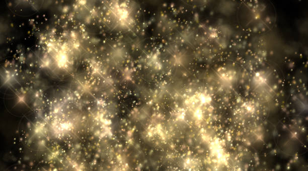 istock Festive color background with shiny abstract stars. 1191393750