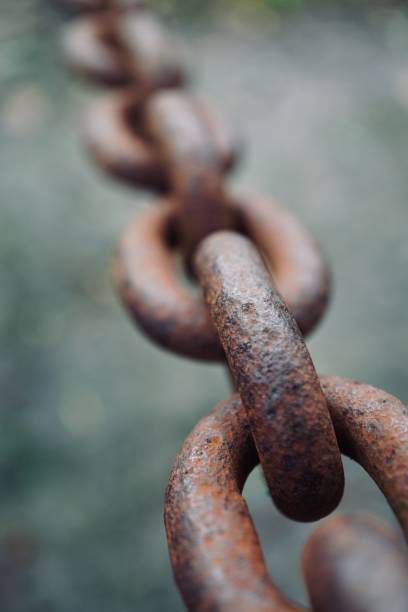 istock old metallic brown chain abandoned on the street 1191397020