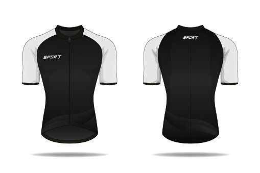 Cycling jersey design template, vector. jersey vector blank wall