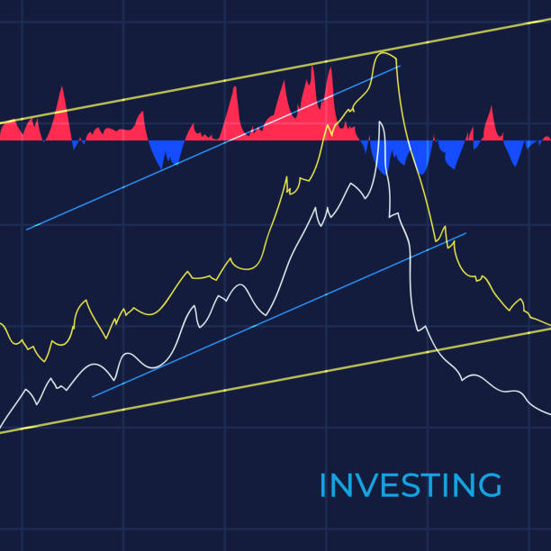 illustrazioni stock, clip art, cartoni animati e icone di tendenza di investire sfondo colorato con programma esp10. vettore - analytics data spreadsheet computer