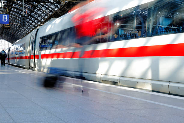 istock Sunlit Railroad station in Germany 1191403600