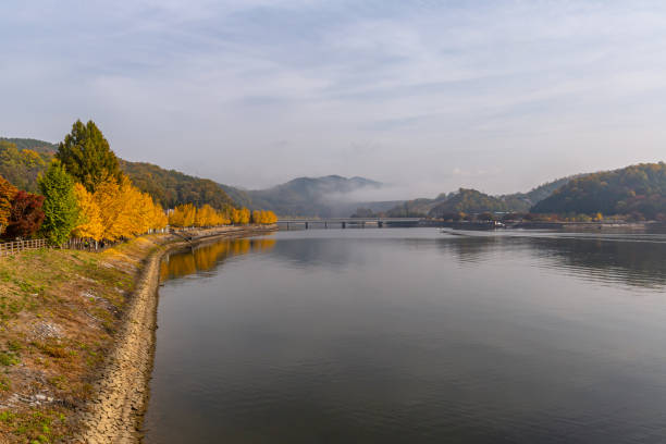 istock A landscape view of a Lake be colored by Autumn Fall Maple 1191403747