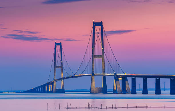 istock Great Belt, Baltic Sea, big bridge in Denmark 1191404215