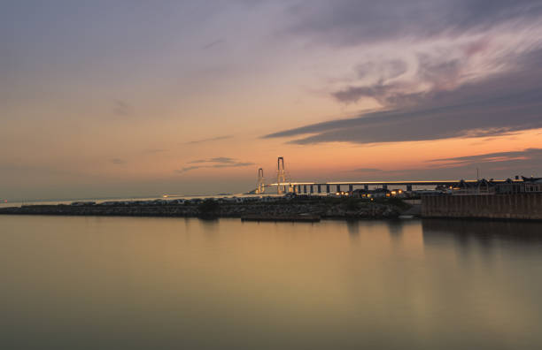 istock Great Belt, Baltic Sea, big bridge in Denmark 1191404965
