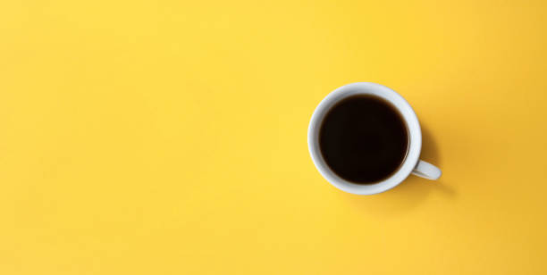 Cup of black coffee espresso stock photo
