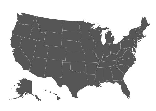 USA map Vector map of USA usa england stock illustrations
