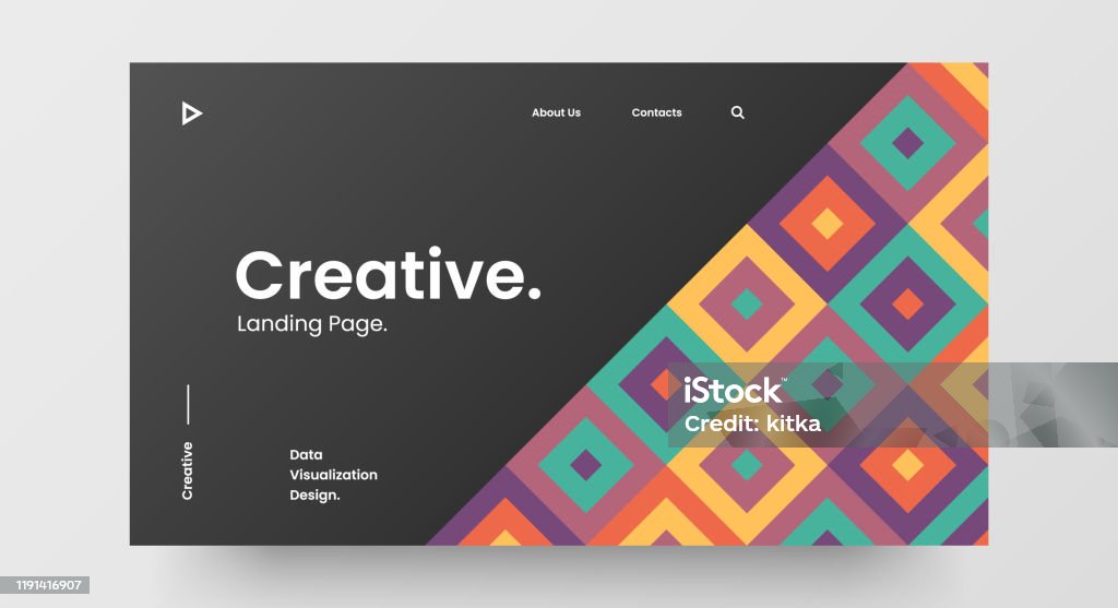 Creative Horizontal Website Screen Part For Responsive Web Design ...
